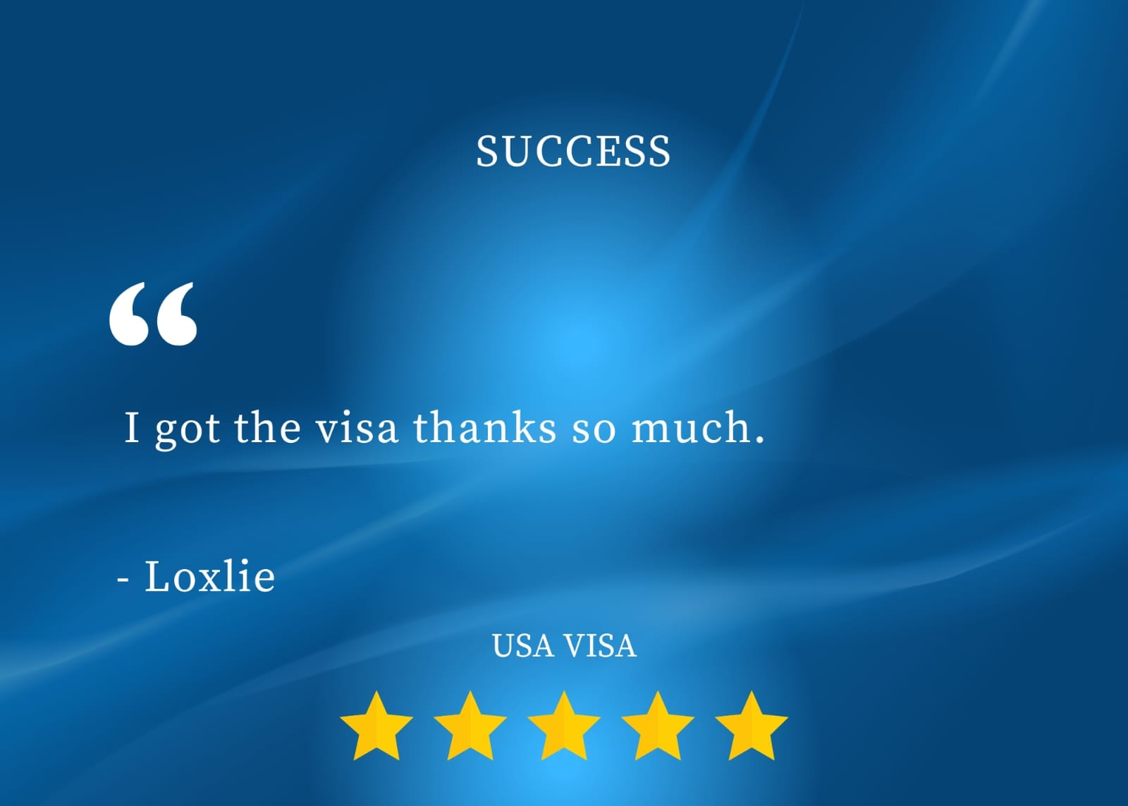 Loxlie — USA Visa success
