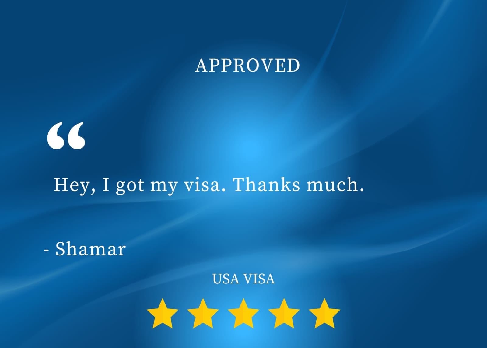 Shamar — USA Visa approved