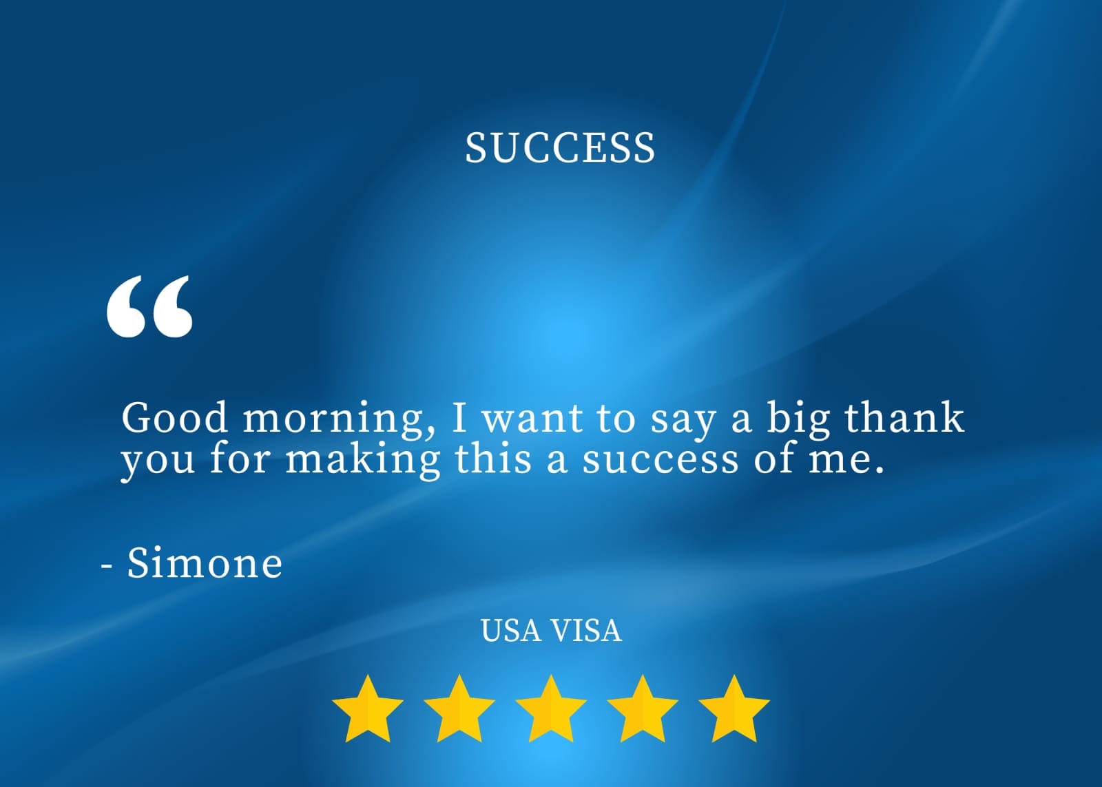 Simone — USA Visa success